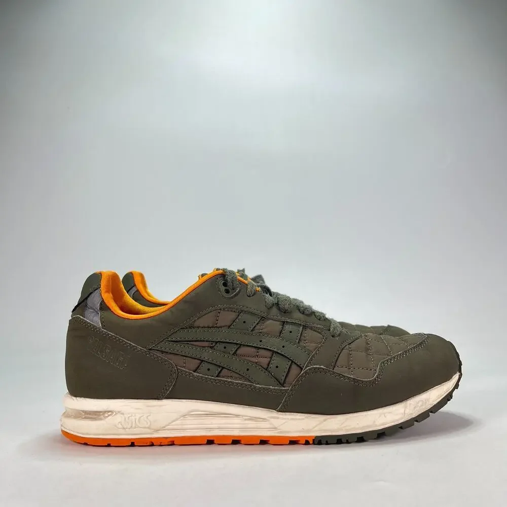 ASICS GELSAGA Mantle Green Orange Sneakers Quilted Lifestyle Shoes Men’s Size 9